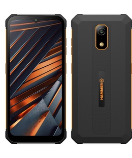 Telefons Hammer Iron | Va | Orange-black | 6.56  | IPS | 720 x 1612 pixels | Mediatek | G36 | Internal RAM 4 GB | 64 GB | microSD | Dual SIM | Nano SIM | 3G | 4G | Main camera resolution 13 MP | Secondary camera resolution 5 MP | Android | 14 | 6500 mAh  Hover