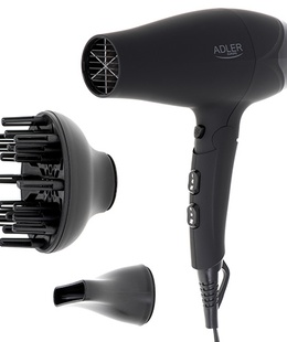 Fēns Adler | Hair dryer | AD 2267 | 2100 W | Number of temperature settings 3 | Diffuser nozzle | Black  Hover