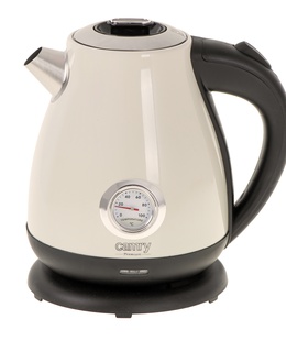 Tējkanna Camry | Kettle with a thermometer | CR 1344 | Electric | 2200 W | 1.7 L | Stainless steel | 360° rotational base | Cream  Hover