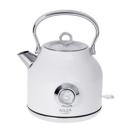 Tējkanna Adler | Kettle with a Thermomete | AD 1346w | Electric | 2200 W | 1.7 L | Stainless steel | 360° rotational base | White