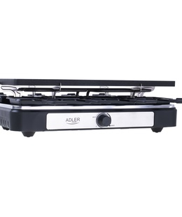  Adler | AD 6616 | Raclette - electric grill | Table | 1400 W | Black/Stainless steel  Hover