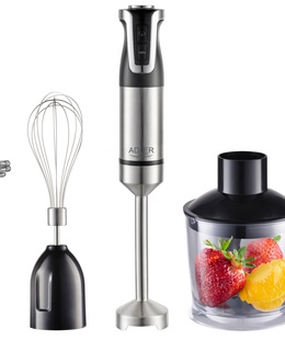 Mikseris Adler | AD 4627 | Hand Blender Set | 1800 W | Number of speeds 20 | Turbo mode | Chopper | Stainless Steel/Black  Hover