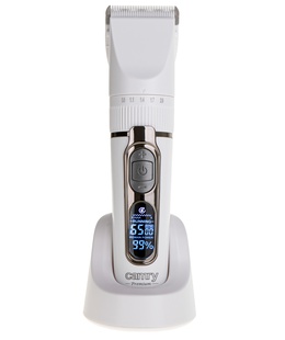  Camry | Hair Clipper with LCD Display | CR 2841 | Cordless | Number of length steps 6 | White/Brown  Hover