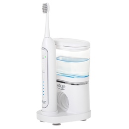 Birste Adler 2-in-1 Water Flossing Sonic Brush | AD 2180w | Rechargeable | For adults | Number of brush heads included 2 | Number of teeth brushing modes 1 | White