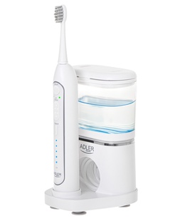 Birste Adler 2-in-1 Water Flossing Sonic Brush | AD 2180w | Rechargeable | For adults | Number of brush heads included 2 | Number of teeth brushing modes 1 | White  Hover
