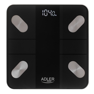 Svari Adler Smart Bathroom Scale | AD 8186b | Maximum weight (capacity) 180 kg | Accuracy 100 g | Body Mass Index (BMI) measuring | Black