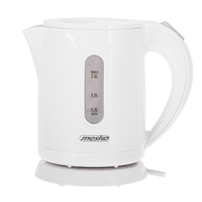 Tējkanna Mesko Kettle | MS 1376 | Electric | 850 W | 0.8 L | Plastic | 360° rotational base | White