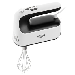 Mikseris Adler Hand Mixer | AD 4229 | Hand Mixer | 600 W | Number of speeds 9 | Turbo mode | Black/White