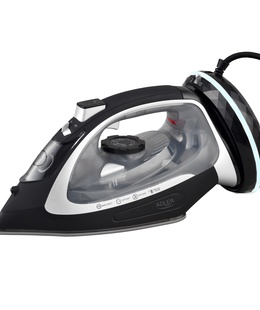  Adler Steam Iron | AD 5043 | Steam Iron | 2800 W | Water tank capacity 300 ml | Continuous steam 30 g/min | Steam boost performance 42 g/min | Black/Silver  Hover