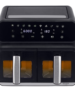  Adler Dual Air Fryer Oven | AD 6315 | Power 1700 W | Capacity 8 L | Convection | Black  Hover