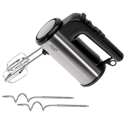 Mikseris Adler Hand mixer | AD 4232 | Hand Mixer | 900 W | Number of speeds 5 | Turbo mode | Black/Stainless Steel