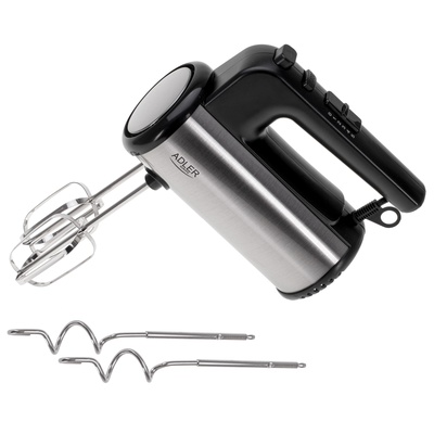 Mikseris Adler Hand mixer | AD 4232 | Hand Mixer | 900 W | Number of speeds 5 | Turbo mode | Black/Stainless Steel