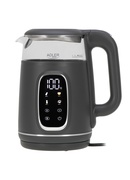 Tējkanna Adler Kettle with LED Display | AD 1305 | Electric | 2200 W | 1.7 L | Plastic | 360° rotational base | Grey