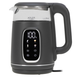 Tējkanna Adler Kettle with LED Display | AD 1305 | Electric | 2200 W | 1.7 L | Plastic | 360° rotational base | Grey