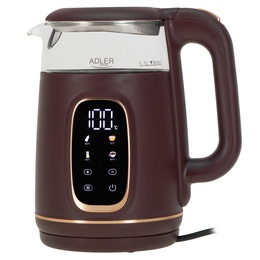 Tējkanna Adler Kettle with LED Display | AD 1305 | Electric | 2200 W | 1.7 L | Plastic | 360° rotational base | Burgundy