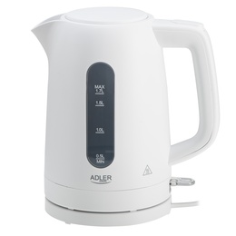 Tējkanna Adler Kettle | AD 1379w | Electric | 2200 W | 1.7 L | Polypropylene | 360° rotational base | White