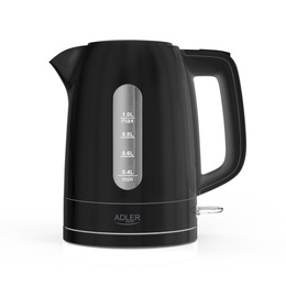 Tējkanna Adler Kettle | AD 1380b | Electric | 2200 W | 1 L | Polypropylene | 360° rotational base | Black