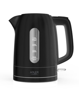 Tējkanna Adler Kettle | AD 1380b | Electric | 2200 W | 1 L | Polypropylene | 360° rotational base | Black  Hover