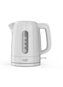 Tējkanna Adler Kettle | AD 1380w | Electric | 2200 W | 1 L | Polypropylene | 360° rotational base | White