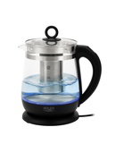 Tējkanna Adler Kettle | AD 1299 | Electric | 2200 W | 1.5 L | Glass | 360° rotational base | Black Hover
