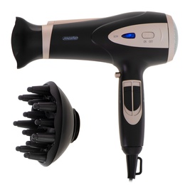 Fēns Mesko Hair Dryer | MS 2287 | 2200 W | Number of temperature settings 3 | Diffuser nozzle | Black/Champagne