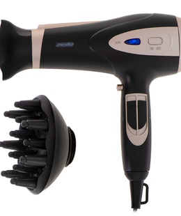 Fēns Mesko Hair Dryer | MS 2287 | 2200 W | Number of temperature settings 3 | Diffuser nozzle | Black/Champagne  Hover