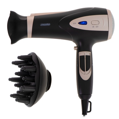 Fēns Mesko Hair Dryer | MS 2287 | 2200 W | Number of temperature settings 3 | Diffuser nozzle | Black/Champagne