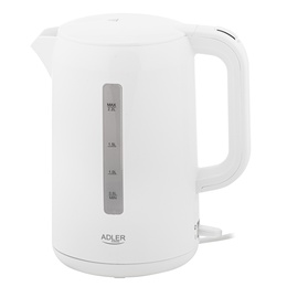 Tējkanna Adler Kettle | AD 1386 | Electric | 1850 W | 2.2 L | Plastic | 360° rotational base | White
