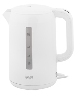 Tējkanna Adler Kettle | AD 1386 | Electric | 1850 W | 2.2 L | Plastic | 360° rotational base | White  Hover