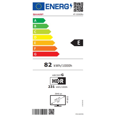 Televizors Sharp 65GR8265E 4T-C65GRx | 65 | Smart TV | Google TV | UHD