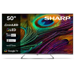 Televizors Sharp 4K QLED MiniLED TV | 50JP7265E | 50 | Smart TV | Google TV | UHD | Silver