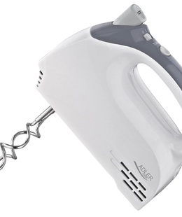 Mikseris Adler | AD 4201 g | Mixer | Hand Mixer | 300 W | Number of speeds 5 | Turbo mode | White  Hover