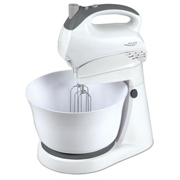 Mikseris Adler | Mixer | AD 4202 | Mixer with bowl | 300 W | Number of speeds 5 | Turbo mode | White