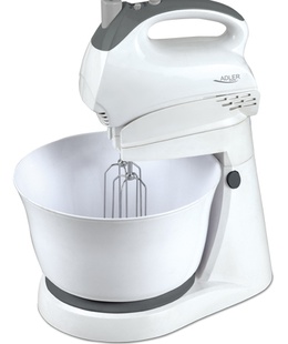 Mikseris Adler | Mixer | AD 4202 | Mixer with bowl | 300 W | Number of speeds 5 | Turbo mode | White  Hover