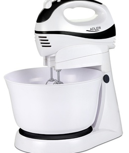 Mikseris Adler | Mixer | AD 4206 | Mixer with bowl | 300 W | Number of speeds 5 | Turbo mode | White  Hover