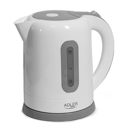 Tējkanna Adler Kettles AD 1234 Standard kettle 2200 W 1.7 L Plastic 360° rotational base White