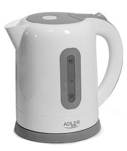 Tējkanna Adler Kettles AD 1234 Standard kettle 2200 W 1.7 L Plastic 360° rotational base White  Hover