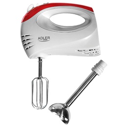 Mikseris Adler Mixer AD 4212 Hand Mixer 300 W Number of speeds 5 Turbo mode White