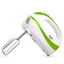 Mikseris Adler Mixer AD 4205 g Hand Mixer 300 W Number of speeds 5 Turbo mode White/Green