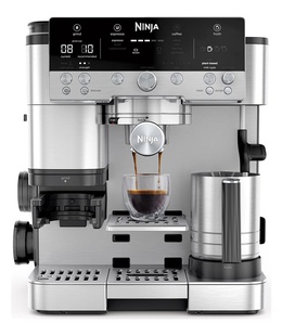  NINJA Espresso Coffee Maker | ES601EU Luxe Café Premier | Pump pressure 11 bar | Built-in milk frother | Ground | 1650 W | Black/Stainless Steel  Hover
