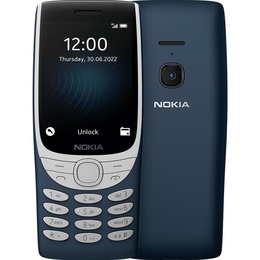 Telefons Nokia 8210 Blue 2.8  TFT LCD Unisoc T107 Internal RAM 0.048 GB 0.128 GB microSDHC Dual SIM Nano-SIM 4G Main camera 0.3 MP 1450  mAh
