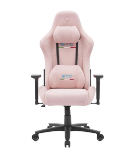  Onex Short Pile Linen; Metal; Nylon base | Gaming Chairs | STC Snug L Series | Pink  Hover