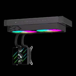  Gamemax CPU Liquid Cooler | GLACIER 240 LCD BK | Intel