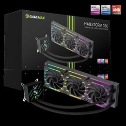  Gamemax CPU Liquid Cooler | HAILSTORM 360 LCD BK | Black