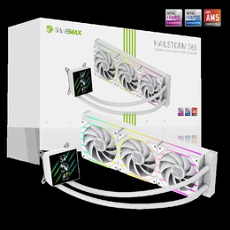  Gamemax CPU Liquid Cooler | HAILSTORM 360 LCD WH | White