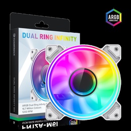  Gamemax Case Fan | DUAL RING INFINITY WH | White