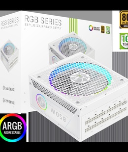  Gamemax PSU | RGB 850G WH | 850 W | Gold | Full Modular | White  Hover