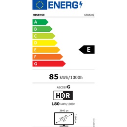 Televizors Hisense Mini LED Smart TV | 65U6NQ | 65 | Smart TV | VIDAA OS | UHD | Black