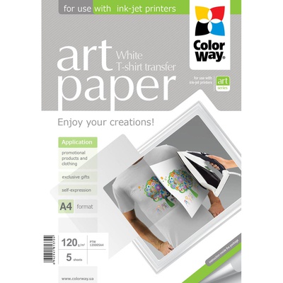  ColorWay | ART | 120 g/m² | A4 | Photo Paper T-shirt transfer (white)