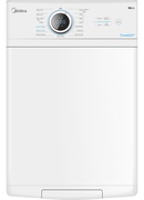 Veļas mazgājamā  mašīna Midea Washing Machine | MF100T60B/W-HR | Energy efficiency class A | Top loading | Washing capacity 6 kg | 1200 RPM | Depth 61 cm | Width 40 cm | Display | LED | Steam function | White Hover